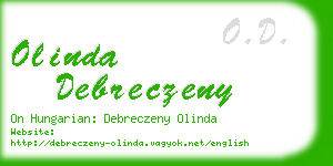 olinda debreczeny business card